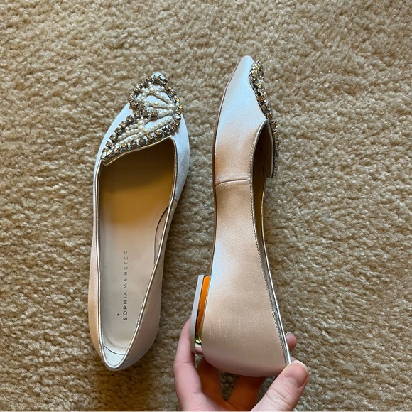 Worn once - Sophia Webster Wifey For Lifey Wedding Flats 36.5 - US 6 - Picture 11 of 15